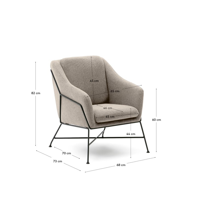 Poltrona Brida bege
