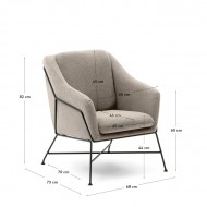 Poltrona Brida bege